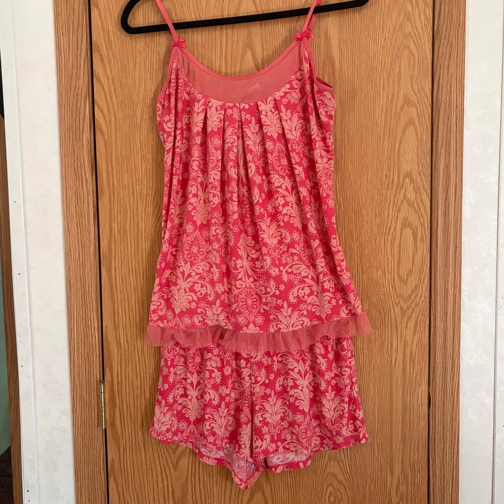 LINEA DONATELLA Med Coral Paisley Cami/Shorts Lingerie Soft Girl Y2K Coquette
